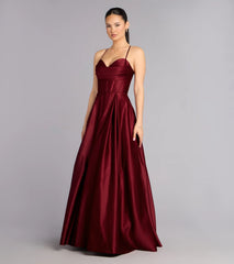 Kaitlynn Satin Lace-Up Ball Gown