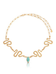 Turquoise Serpentina Snake Choker