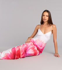 Aylin Tropical Floral Formal Dress