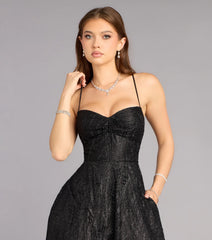 Cathy Glitter A-Line Formal Dress