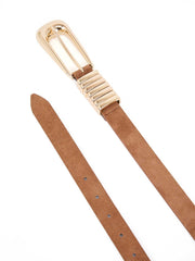 Metal Core Belt in Mocha Suede