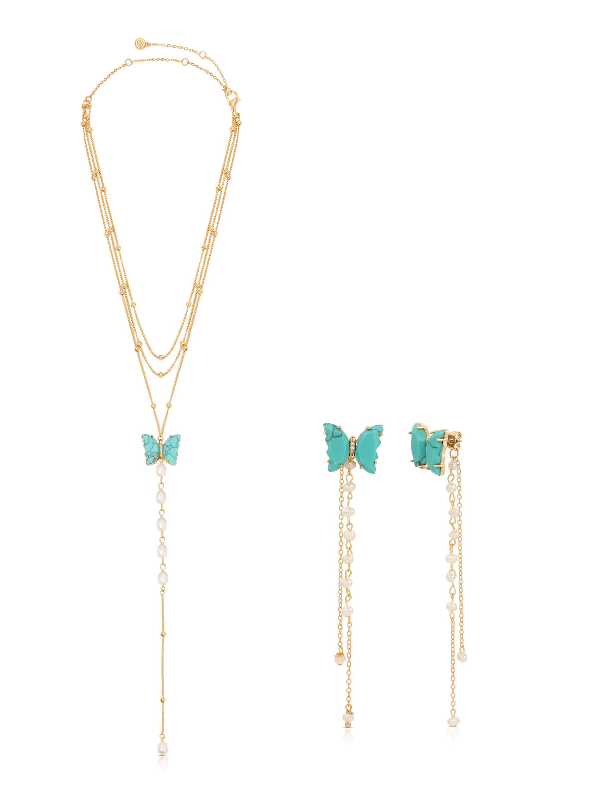 Turquoise Butterfly Set