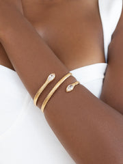 Marquise Coiled Snake Bangle