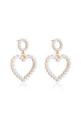 Loving Pearl Heart Earrings