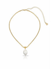 Bone Pendant Snake Chain Necklace
