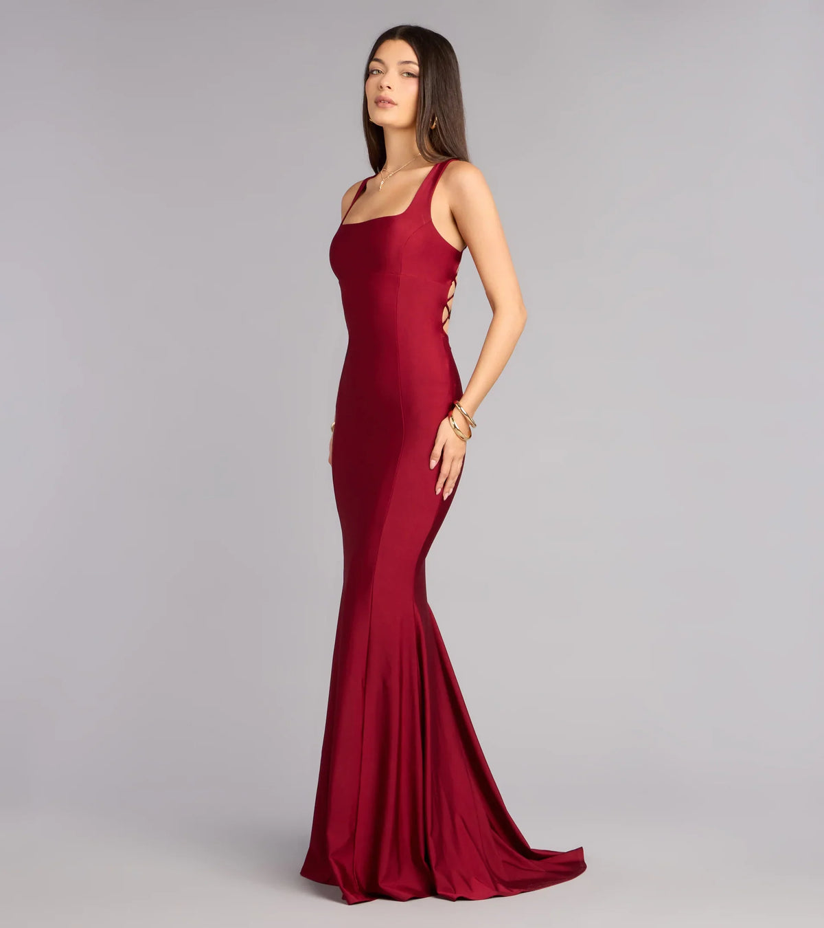 Karen Lace-Up Mermaid Formal Dress