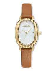 Timeless Texture Cognac Leather Watch