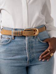 Metal Core Belt in Shiitake