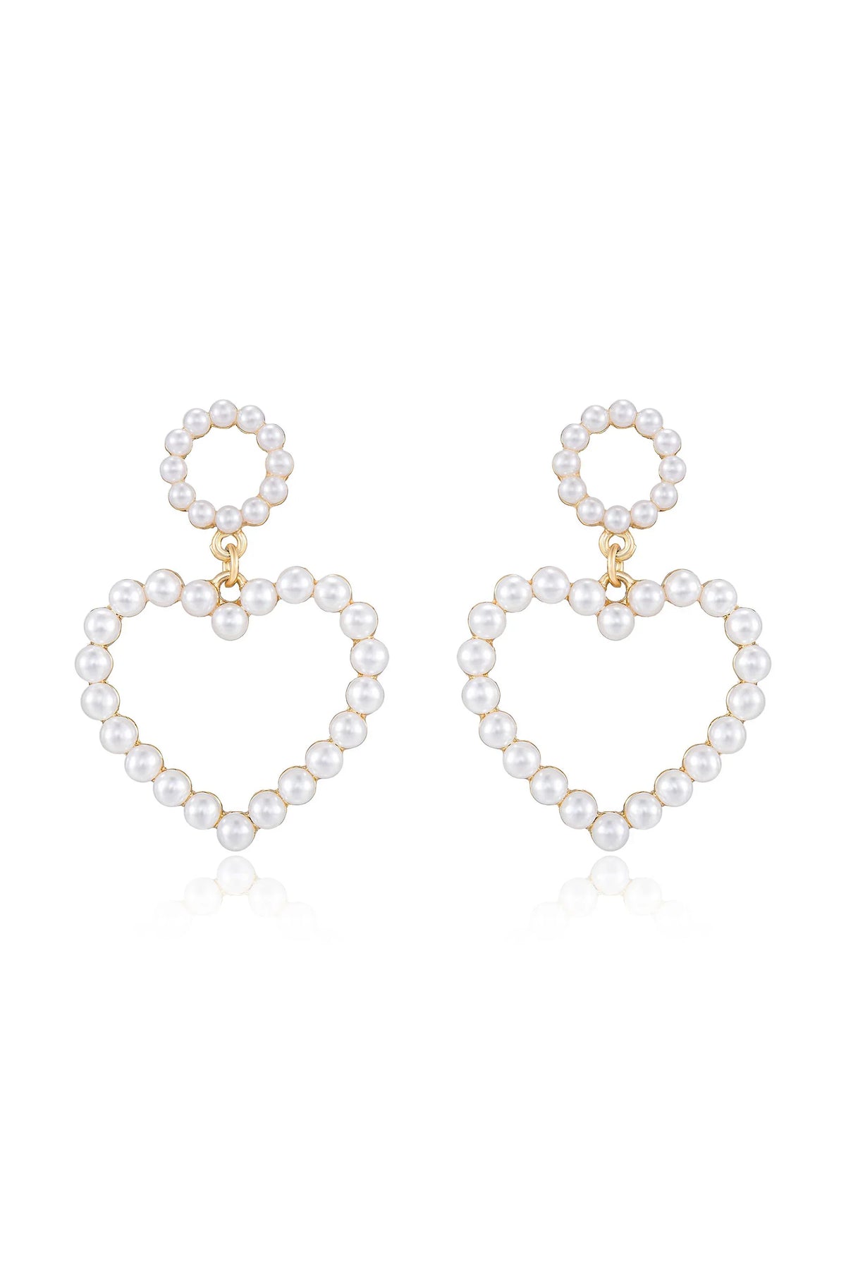 Loving Pearl Heart Earrings