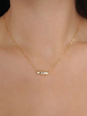 Oval Dome Pendant Necklace