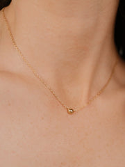 Polished Dainty Pebble Necklace