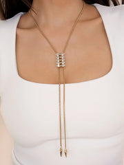 Crystalized Bolo Necklace