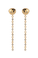 Polished Pebble Linear Chain Earrings