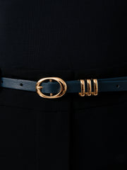 Classic Skinny Belt in Denim