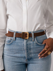 Timeless Texture Belt in Warm Truffle