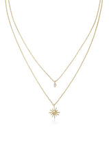 Layered Starburst Crystal Necklace