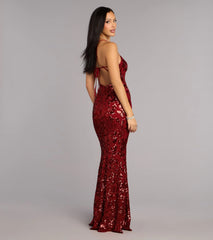 Betty Sequin Strappy Mermaid Formal Dress