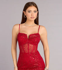 Sandy Glitter Corset Ball Gown