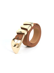 Modern Western Belt in Mocha
