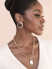 Edge of Water Pearl Pendant Necklace