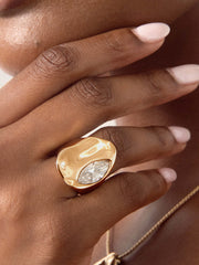 Liquid Crystal Statement Ring