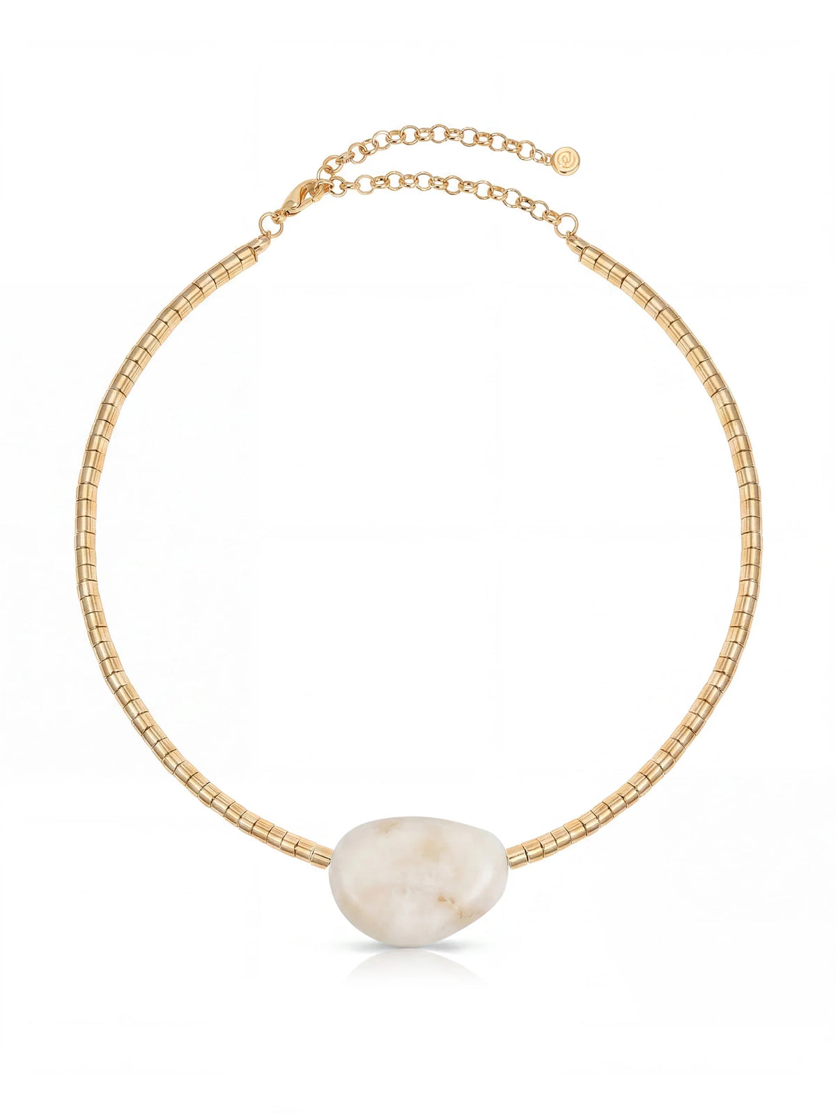 Beaded Bone Nugget Necklace