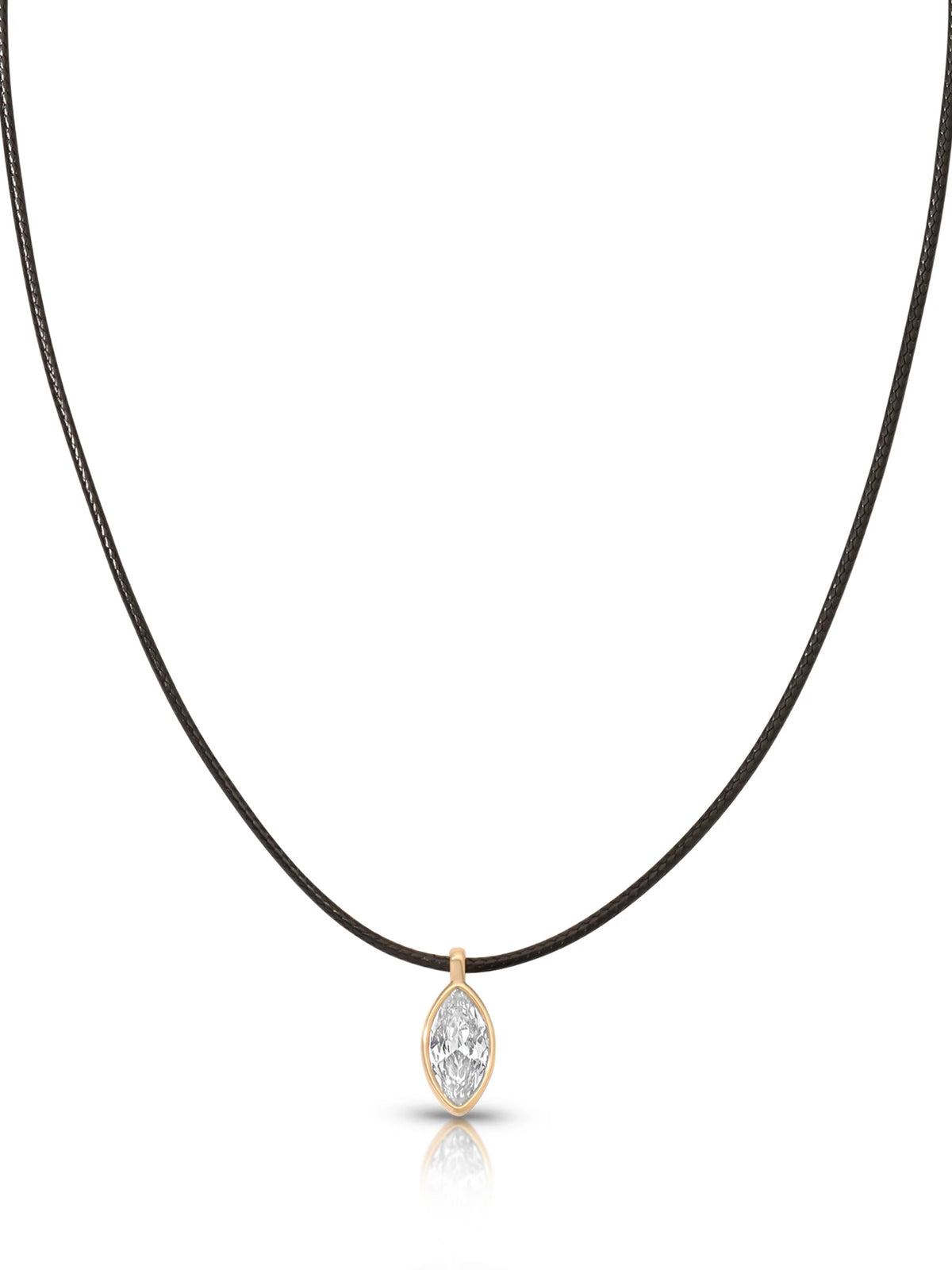 Marquise Crystal Cord Necklace