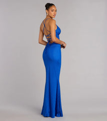 Liliana Rhinestone Lace-Up Formal Dress