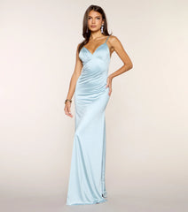 Casey Satin Low Back Mermaid Formal Dress