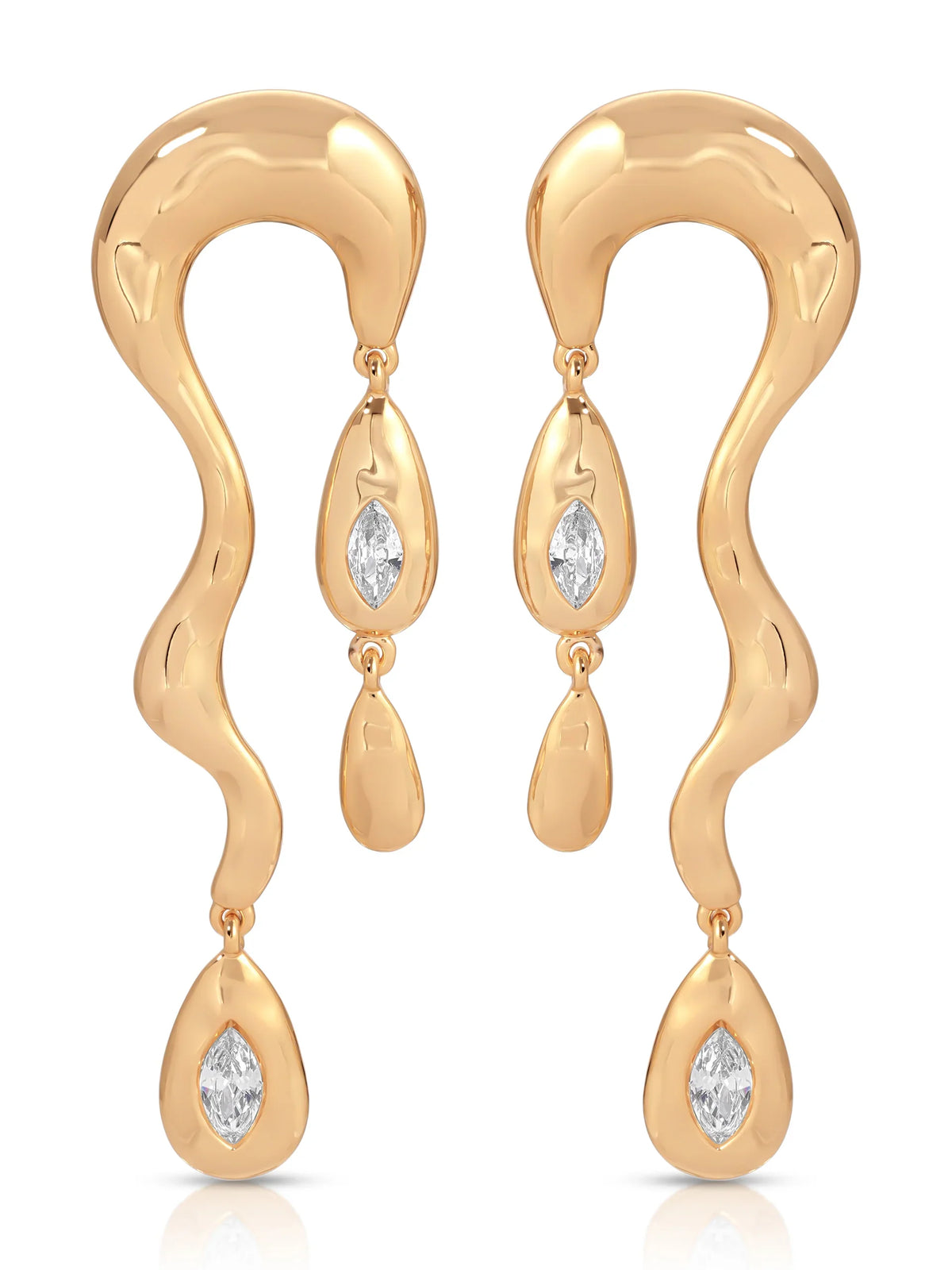 Melting Metal Dangle Earrings