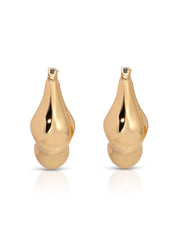 Molten Metal Hoop Earrings