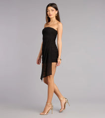 Extra Confident Ruched Mesh Mini Tube Dress