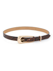 Brown Snake Signature Buckle Belt