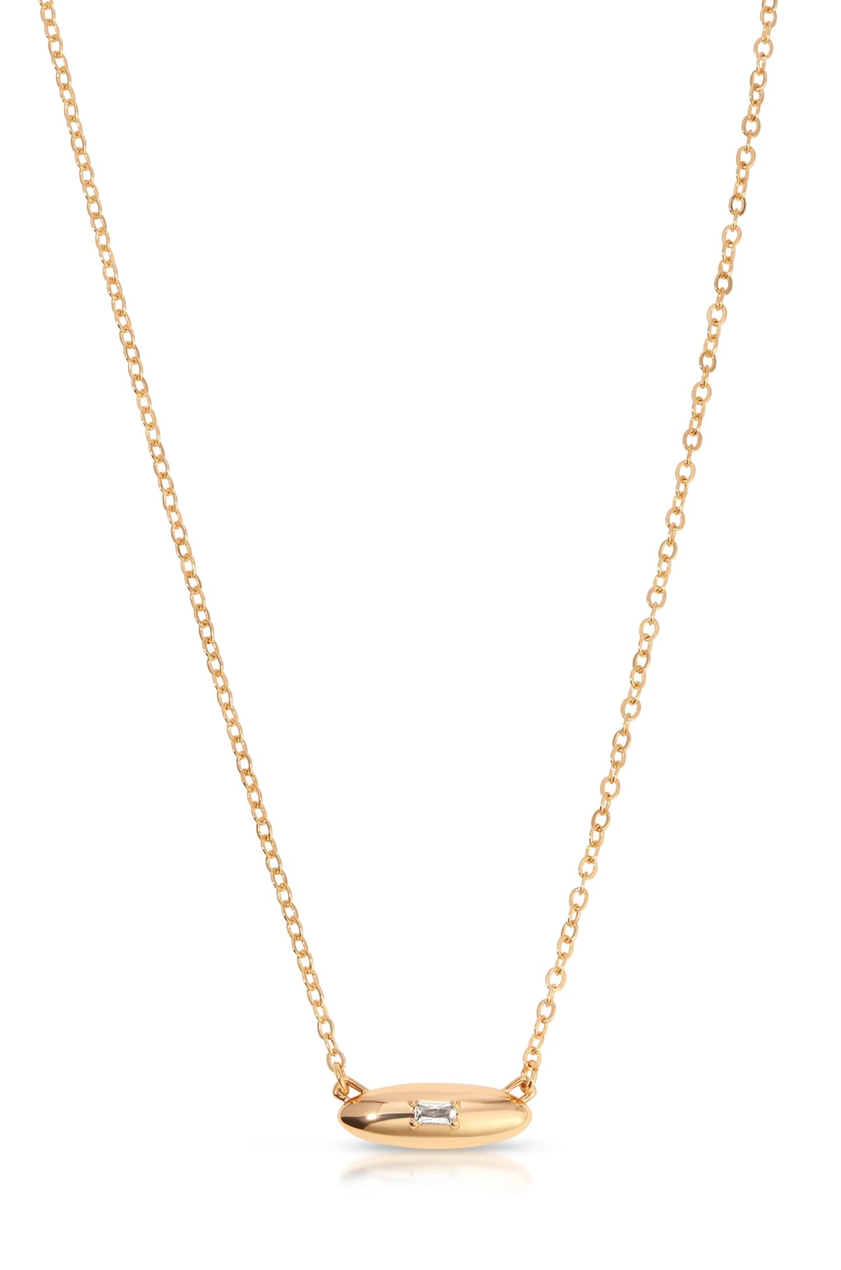 Oval Dome Pendant Necklace