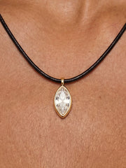 Marquise Crystal Cord Necklace