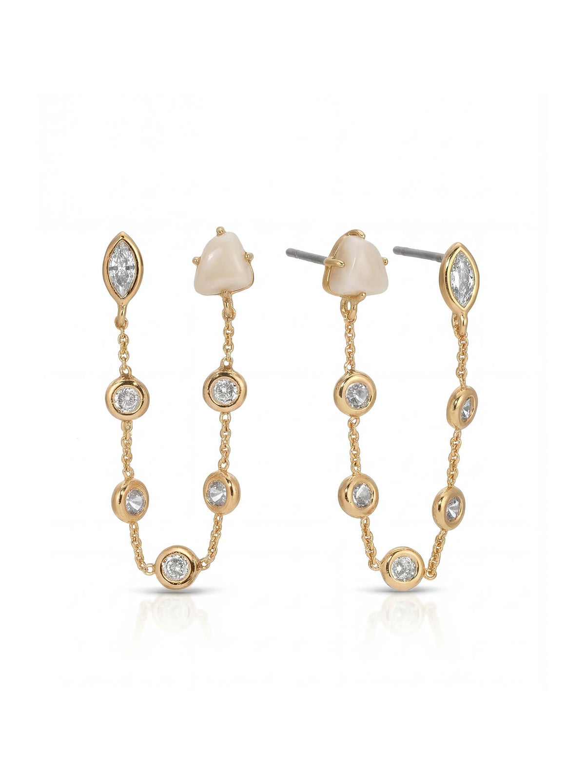 Double Piercing Bone Earrings