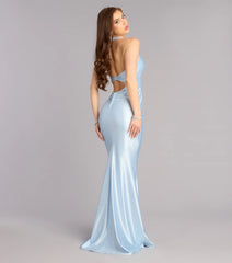 Maisie Glitter Satin A-Line Formal Dress