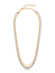 Mixed Metal Strands Necklace
