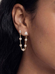Double Piercing Bone Earrings