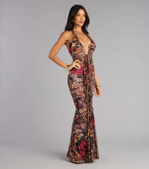 Aubrey Lace Halter Mermaid Formal Dress
