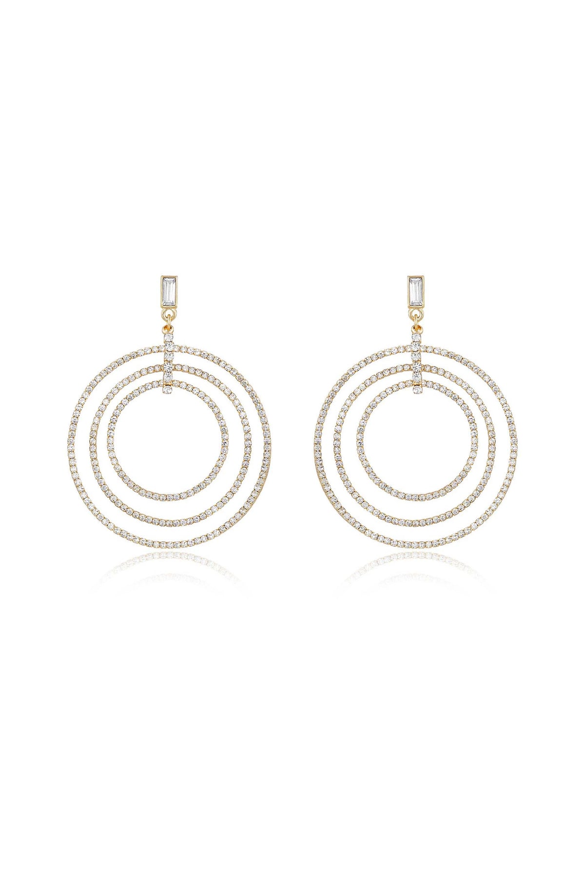 Disco Crystal Ring Earrings