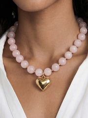 Luck and Love Rose Heart Necklace