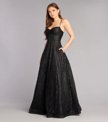 Cathy Glitter A-Line Formal Dress