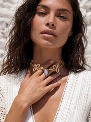 Mother of Pearl Serpentina Snake Choker